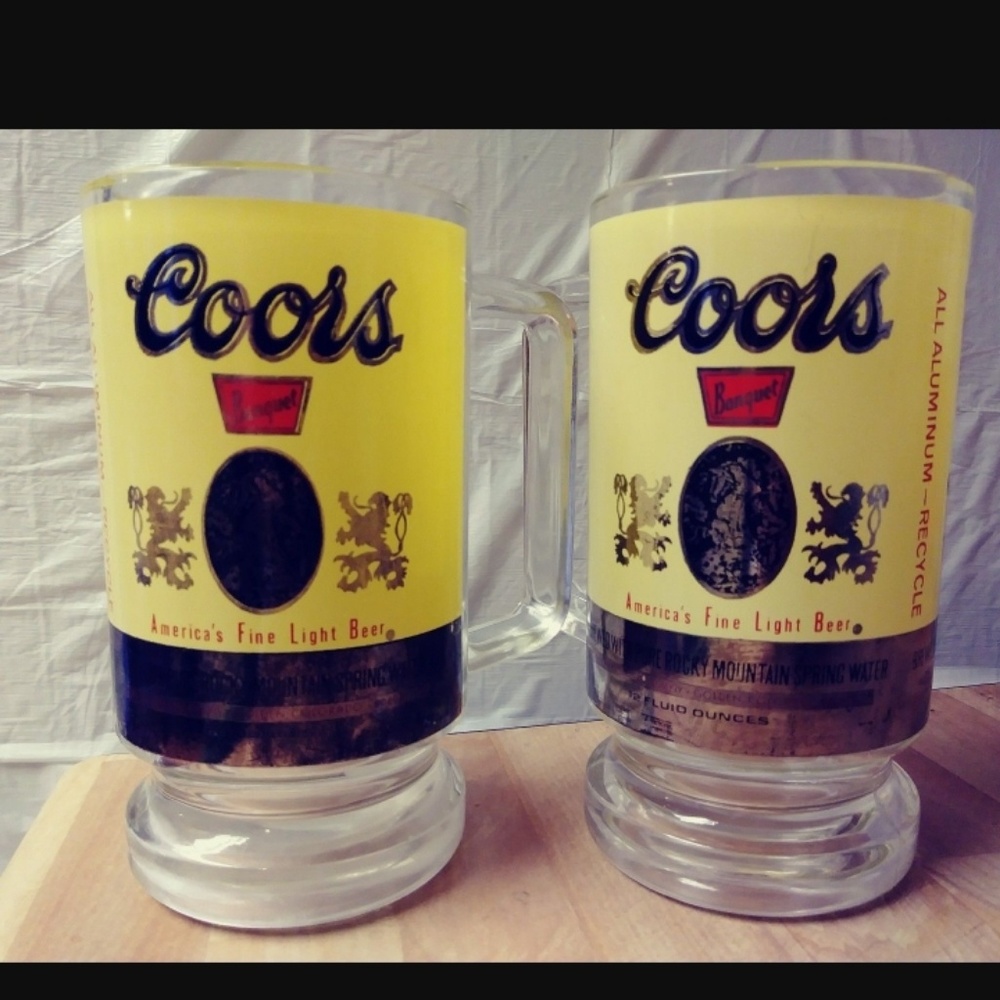 Old Coors Drinking cups Barware Drinking mug set Handles glassware